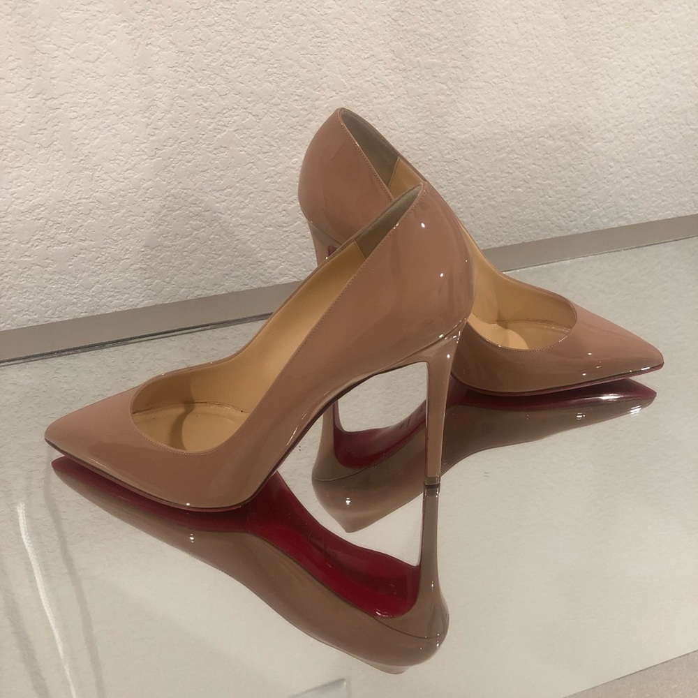 Nude Christian Louboutin 100 mm heels